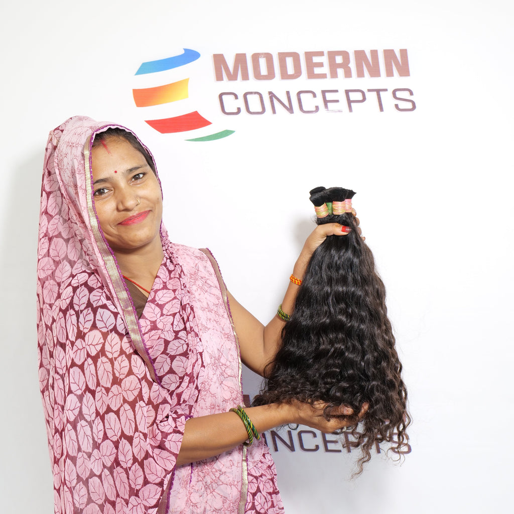 24" inch Bulk Curly hair 1 piece modernnconcepts